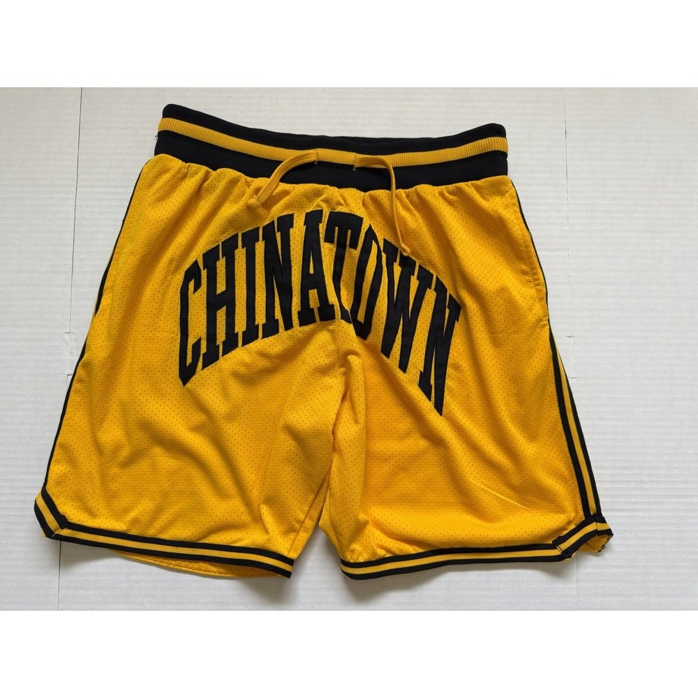Chinatown X Smiley Men's Basketball Shorts Yellow Size Xl Embroidered